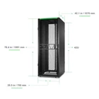 Kép 6/6 - APC NetShelter SX Hálózati Szekrény Gen2, 42U, 1991Hx750Wx1070Dmm, függőleges kábelkezelőkkel, Fekete