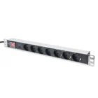 Kép 1/7 - Digitus 19" Outlet Strip Fekete 7 AC kimenet(ek) 250 V 2 M