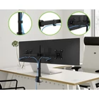 Kép 5/8 - Techly ICA-LCD 482-D Kétmonitoros állvány 13-27” LCD 10kg Asztali forgatható