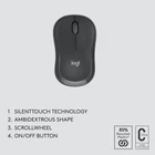 Kép 8/10 - Logitech 920-012065 billentyűzet Egér mellékelve Irodai Bluetooth QWERTZ Német Grafit