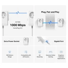 Kép 3/7 - Mercusys AV1000 1000 Mbit/s Ethernet/LAN csatlakozás Fehér 2 db