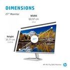 Kép 6/9 - HP M27fq QHD Monitor számítógép monitor 68,6 cm (27") 2560 x 1440 pixelek Quad HD LCD Ezüst