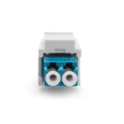 Kép 4/4 - LC adapterhez való keystone tartó (LC/LC duplex adapterrel, egy módú OS2, kék) mellékelve