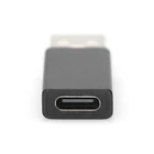 Kép 2/7 - Digitus AK-300524-000-S csatlakozó átlakító USB A USB-C jack Fekete