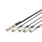 Kép 1/3 - Digitus DN-81321 InfiniBand és száloptikai kábel 1 M QSFP+ 4x SFP+ Fekete