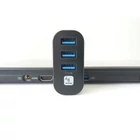 Kép 3/10 - Techly IUSB3-HUB3-ROTB USB 3.0 3-portos elosztó forgatható USB-A csatlakozóval