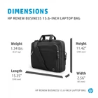 Kép 9/10 - HP notebook táska Renew Business 15,6" fekete (3E5F8AA)
