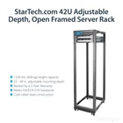 Kép 9/10 - StarTech.com 4POSTRACK42 állvány 42U Szabadonálló állvány Fekete
