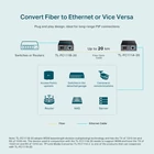 Kép 4/6 - TP-Link Omada TL-FC111B-20 hálózati média konverter 100 Mbit/s Single-mode Fekete