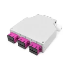 Kép 1/6 - DIN sínre szerelhető splicing doboz, 6x SC Duplex, multimódusú, OM4, pigtailokkal és csatlakozókkal