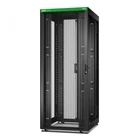 Kép 1/3 - Könnyű Rack 800mm/42U/1000mm, tetővel, kerekekkel, lábakkal és 4 konzollal, oldalsó panelek nélkül, fekete