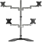 Kép 2/8 - StarTech.com ARMQUADSS asztali TV konzol 81,3 cm (32") Fekete, Ezüst