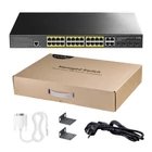 Kép 5/5 - Cudy GS2028PS4 Magas teljesítményű 24 portos menedzselt Gigabit switch PoE 1U rack szereléshez