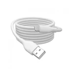 Kép 5/5 - Szilikon USB-A - Lightning tápkábel, USB 2.0 12W, MFI, 1m fehér