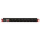 Kép 1/5 - Techly I-CASE STRIP-18C20 19' 1U X8 Elosztó - Schuko aljzatok
