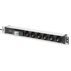 Kép 1/6 - Digitus DN-95417 áramelosztó egység (PDU) 6 AC kimenet(ek) 0U/1U Fekete, Ezüst