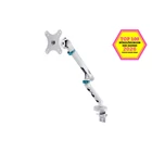 Kép 1/7 - Digitus DA-90470 Egyszemélyes asztali kar bilincsel és mechanikus rugóval | 1x LCD max. 35" 10kg | VESA: 75x75, 100x100 | Fehér
