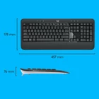 Kép 7/10 - Logitech 920-008685 billentyűzet Egér mellékelve Univerzális Vezeték nélküli RF QWERTY Nemzetközi amerikai Fekete