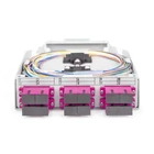 Kép 6/6 - DIN sínre szerelhető splicing doboz, 6x SC Duplex, multimódusú, OM4, pigtailokkal és csatlakozókkal