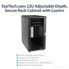Kép 3/10 - StarTech.com RK2236BKF állvány 22U Szabadonálló állvány Fekete