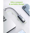 Kép 4/10 - Techly IDATA USB-ETGIGA3AA USB 3.0 RJ45 Gigabit Hálózati Kártya/Adapter, 3x USB-A Hub