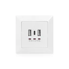 Kép 4/5 - Digitus DA-70618 csatlakozóaljzat 2 x USB A + 1 x USB C Fehér