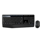 Kép 1/4 - Logitech 920-006489 billentyűzet Egér mellékelve Univerzális Vezeték nélküli RF QWERTY Angol Fekete