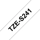 Kép 1/2 - Brother TZE-S241 címkéző szalag Fehéren fekete TZ