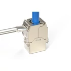 Kép 4/5 - Rövid Keystone modul (aljzat) RJ45 (8P8C) cat.6A, árnyékolt, szerszám nélküli, acél, hossza 28mm