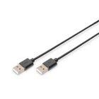 Kép 1/2 - Digitus AK-300100-010-S USB kábel USB 2.0 1 M USB A 0,48 Gbit/s Fekete
