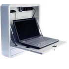 Kép 1/7 - Techly ICRLIM01W2 19" Fali rögzített laptop szekrény polccal - Fehér