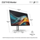 Kép 9/10 - HP Series 7 Pro 23.8 inch FHD Monitor - 724pf számítógép monitor 60,5 cm (23.8") 1920 x 1080 pixelek Full HD LCD Fekete, Ezüst