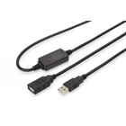 Kép 1/3 - Digitus DA-73100-1 USB kábel USB 2.0 10 M USB A 0,48 Gbit/s Fekete