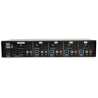 Kép 2/4 - 4-portos DisplayPort KVM kapcsoló audióval, kábelekkel és USB 3.0 SuperSpeed hubbal