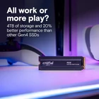 Kép 3/6 - Crucial CT4000P310SSD5 P310 4TB PCIe Gen4 NVMe 2280 M.2 SSD hűtőbordával