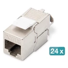 Kép 3/3 - Digitus DN-91410-24 Moduláris patch panel, 24-portos, 24x DN-93615-tel felszerelve