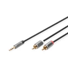 Kép 1/3 - Digitus DB-510330-010-S audio kábel 1 M 2 x RCA Fekete