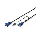 Kép 1/2 - Digitus DS-19232 KVM kábel Többszínű, Fekete 3 M