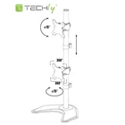 Kép 3/10 - Techly ICA-LCD 2520V Függőleges asztali állvány 2 monitorhoz 13-27" LCD 10kg