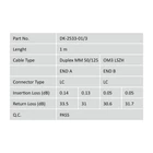 Kép 4/5 - Digitus DK-2533-01/3 Többmódú optikai patch kábel OM3 1m LC-LC