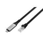 Kép 1/3 - USB-C to RJ45 adapter kábel Cat. 6A S/FTP, 1 Gbit/s, USB 3.2 Gen1, LSZH, 3 m