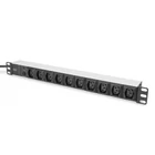Kép 1/5 - Digitus 10-Outlet Strip Fekete 10 AC kimenet(ek) 250 V 2 M