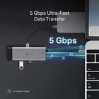 Kép 6/10 - TP-Link UH7021C hálózati csatlakozó USB C-típus 5000 Mbit/s Alumínium, Fekete