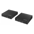 Kép 2/4 - Optikai szálas HDMI hosszabbító 4K/60Hz KVM USB 1.1 IP 1G-en akár 40km/300m, max. 253 vevő, HDMI Loop-Out, Audio - készlet