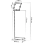 Kép 3/3 - Techly ICA-TBL 1501 Padlóállvány tablethez 9.7-10.1 kerettel