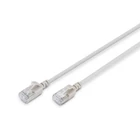 Kép 1/4 - Slim RJ45-RJ45 patch kábel, Cat. 6A, F/FTP, AWG 32/7, LSOH, 7 m, szürke
