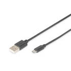 Kép 1/2 - Digitus AK-300127-010-S USB kábel USB 2.0 1 M USB A Micro-USB B 0,48 Gbit/s Fekete
