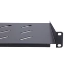 Kép 4/6 - Extralink SHELF 1U FOR WALL CABINETS 19\" 250MMX1U BLACK Rack polc