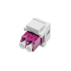 Kép 1/4 - LC adapterhez való keystone tartó (LC/LC duplex adapterrel, multimódusú OM4, lila) mellékelve