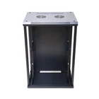 Kép 2/5 - Extralink 18U 600X600 WALL-MOUNTED RACKMOUNT CABINET BLACK Falra szerelhető állvány Fekete